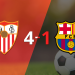 Sevilla le pasó por encima 4-1 a Barcelona