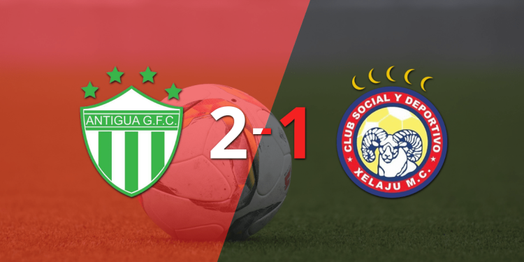 Antigua gfc consiguió una victoria por 2 a 1 ante xelajú