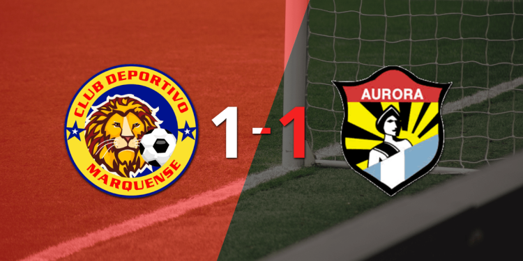 Marquense logró sacar el empate de local frente a Aurora FC