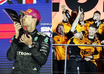 Russell Conquistó El GP de Singapur y McLaren es bicampeón del Mundial de constructores