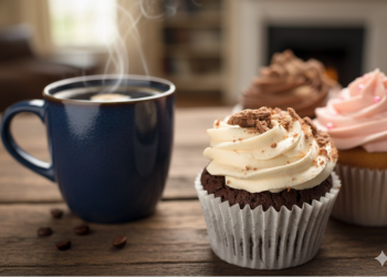 Cupcakes de chocolate con cobertura suave y deliciosa