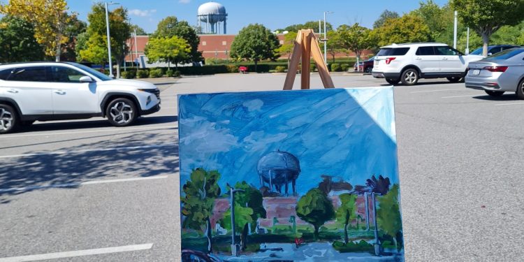 Una vista desde el caballete