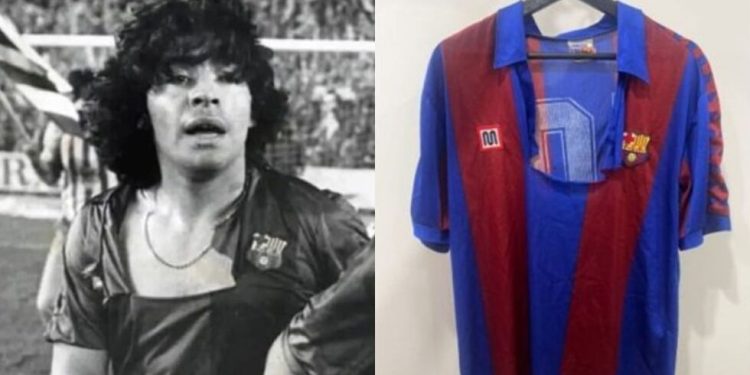 Diego Maradona: Subastan Camiseta de Famosa Batalla Campal Con Barcelona vs Athletic Bilbao en 1984 | Foto | Deportado
