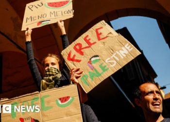 Los italianos siente la huelga en apoyo de los palestinos