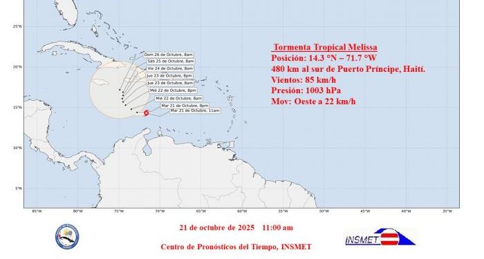 Se forma la tormenta tropical Melissa en el mar Caribe › Cuba › Granma