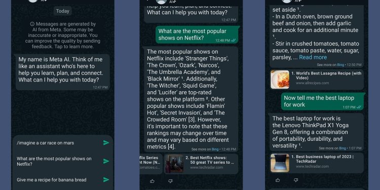 Meta prohibirá los chatbots rivales con IA en WhatsApp