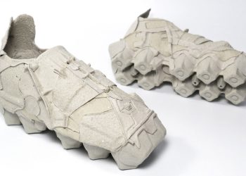Cajas de huevos de cartón reciclado se convierten en zapatillas de deporte de kibardin design