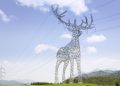 Líneas eléctricas con forma de esculturas de animales suministran energía en Austria