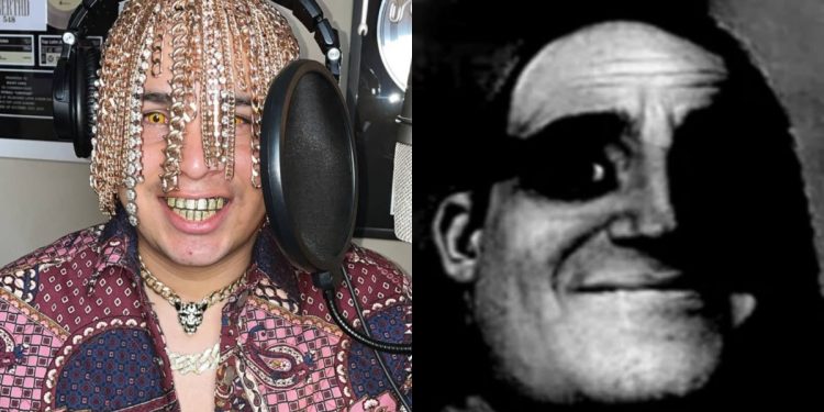 ¡De terror! Él es el rapero mexicano que se implantó cadenas de oro en la cabeza y llevó la extravagancia muy lejos.