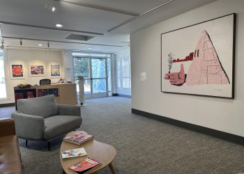 Philip Guston Painting Diálogo de chispas en un museo local