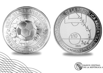 El Banco Central lanzó una moneda en conmemoración al gol de Maradona frente a Inglaterra en el Mundial 1986 :: Olé