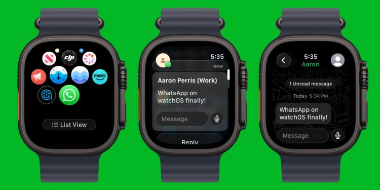 Prueba de la aplicación Apple Watch de WhatsApp