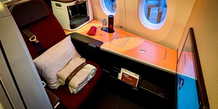 Suiza presenta el Airbus A350, una cabina elegante en la primera ruta a EE. UU.