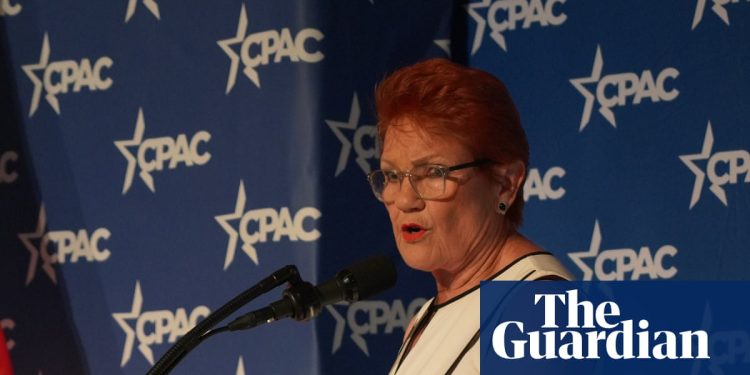 Pauline Hanson se salta el parlamento para hablar en una conferencia conservadora en Mar-a-Lago de Trump | Paulina Hanson