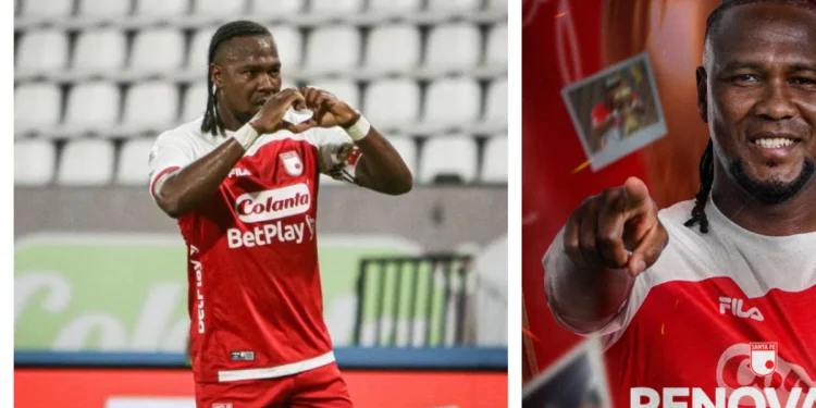 Hugo Rodallega fue renovado por Santa Fe; el goleador sigue en el 2026