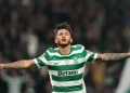 Gol en el juego Sporting vs. Brujas, en la Champions League, vídeo