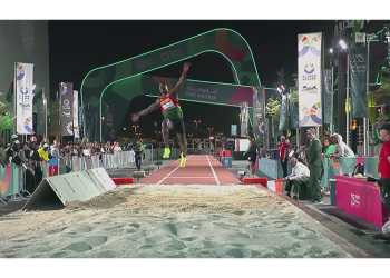 El atleta olímpico Archibald añade la medalla de salto de longitud de los Juegos Islámicos a su gabinete