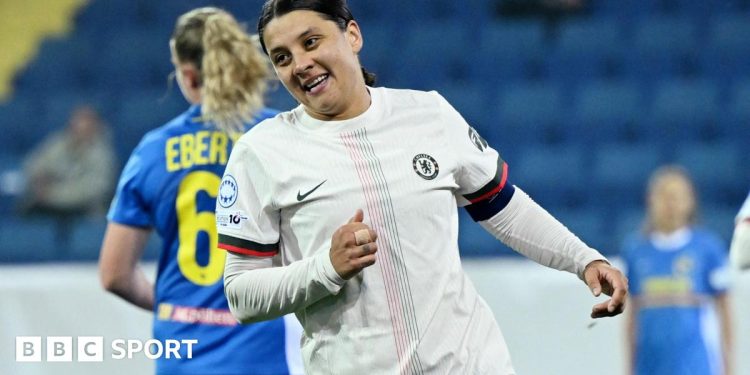 Sam Kerr 'disfrutando cada momento' después de su primera titularidad en el Chelsea en 692 días