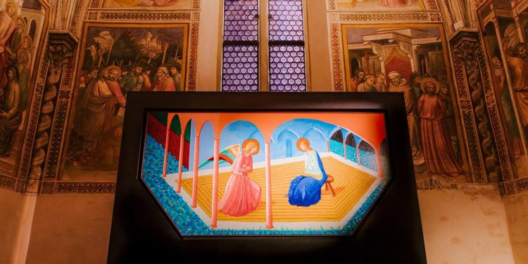 A Florence, David Hockney chez Santa Maria Novella, para un diálogo con el ángel