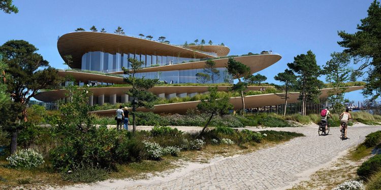 BIG diseña la nueva ópera estatal de Hamburgo como una isla de jardines concéntricos en terrazas