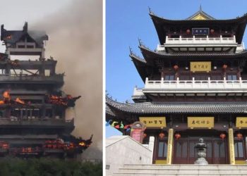 La historia del templo Yongqing que terminó en cenizas después del terrible incendio que borró 1500 años de historia