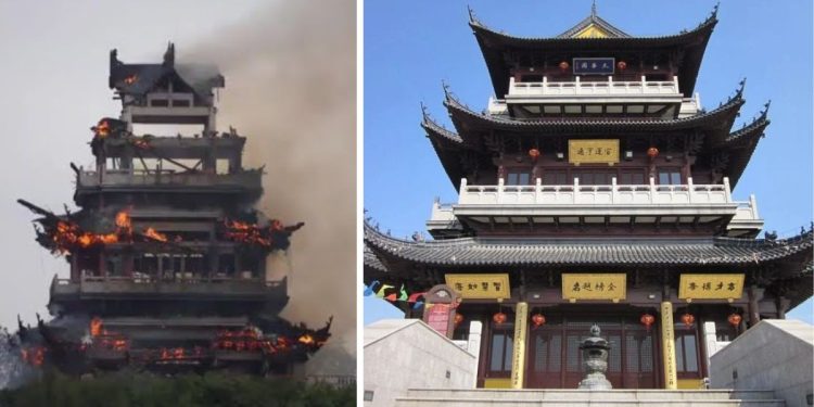 La historia del templo Yongqing que terminó en cenizas después del terrible incendio que borró 1500 años de historia