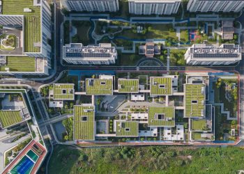 22 volúmenes interconectados redefinen la vida de jubilación en la alegre comunidad de Shanghai