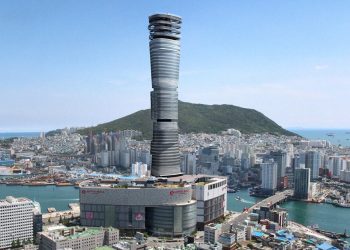 Kengo Kuma planea una torre Lotte apilada para Busan, Corea