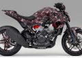 Prototipo de motocicleta desnuda de Honda muestra el motor expuesto
