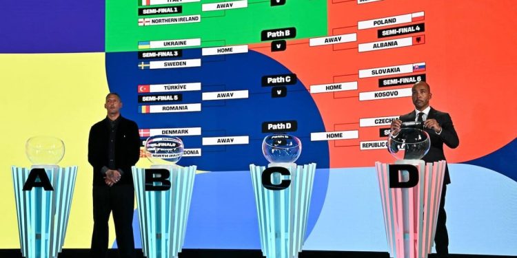 Actualizaciones en vivo de los sorteos de los play-offs de la Copa del Mundo 2026: Italia empata con Irlanda del Norte, Gales se enfrentará a Bosnia y Herzegovina