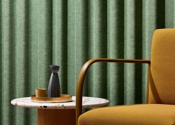 La imagen tejida controla las ondas sonoras con paneles acústicos formados en 3D.