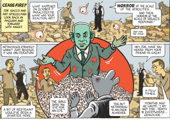 Entre Joe Sacco y Art Spiegelman, una conversación diseñada en Gaza