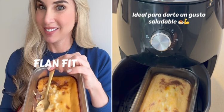 El flan fitness con 20 gramos de proteínas que puedes preparar en tu freidora de aire, para un postre saludable