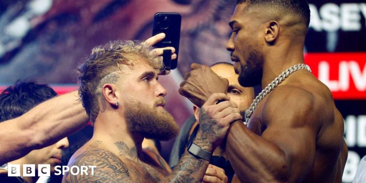 Jake Paul vs Anthony Joshua: el enfrentamiento final se vuelve tenso cuando AJ aleja el puño de Paul