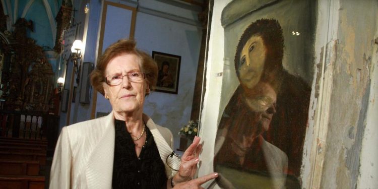Muere Cecilia Giménez, la restauradora del Ecce Homo de Borja