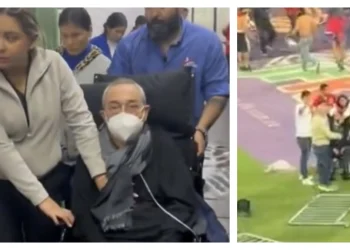 Profe Luis Fernando Montoya, atrapado en medio de la batalla campal entre barras de Medellín y Nacional; video