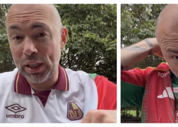 Santiago Cruz, hincha del Tolima, le cumple la promesa al Checo Acosta y se pone la camiseta del Junior: 'Atendida monumental'