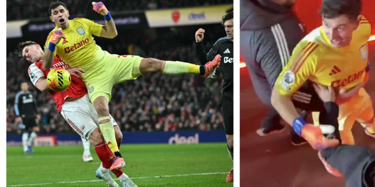 fuerte altercado con los hinchas del Arsenal; video