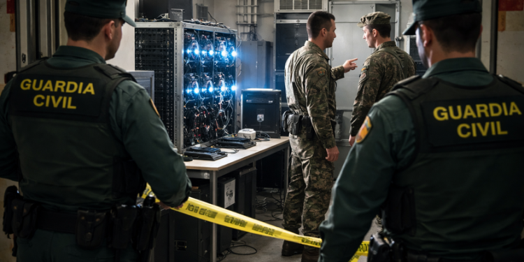 Sancionado un capitán del Ejército que permitió instalar un ordenador en una base militar de Zaragoza para minar criptomonedas