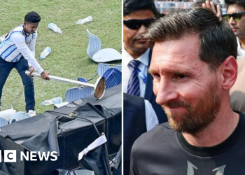 Ira por la gira de Lionel Messi 'GOAT' por India mientras los fanáticos arrojan sillas y botellas en el evento del estadio
