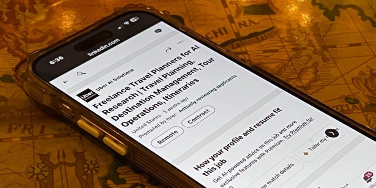 La división de soluciones de inteligencia artificial de Uber está contratando agentes de viajes