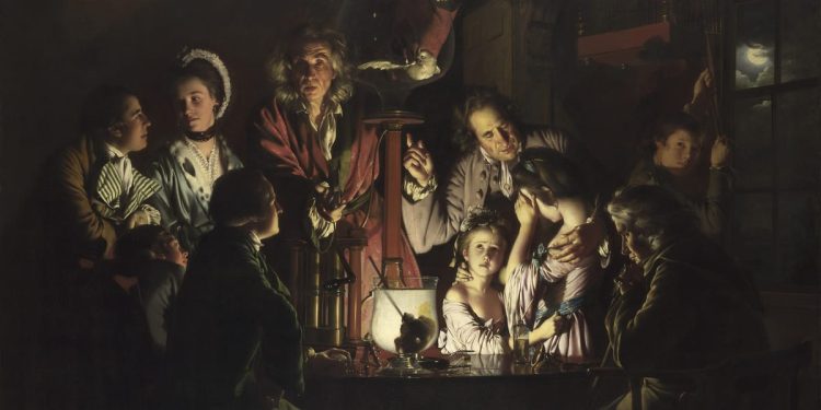 Joseph Wright del mundo a la luz de las velas de Derby