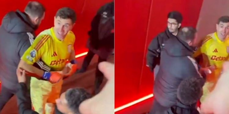 Vídeo: el cruce del Dibu Martínez con los hinchas del Arsenal :: Olé