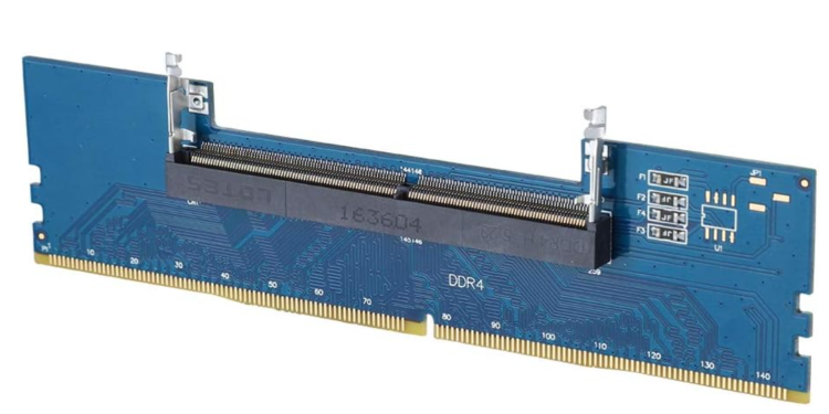 Ahorre cientos en RAM de escritorio reutilizando módulos DDR4 antiguos de portátiles con esta pequeña tarjeta adaptadora de 13 €