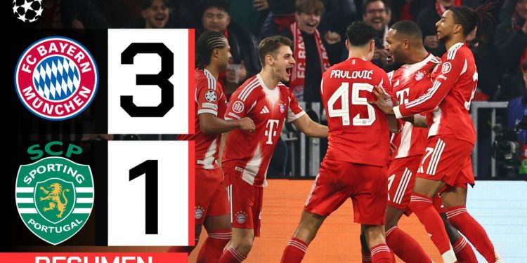 El Bayern remonta y complica el sueño del 'top 8' al Sporting