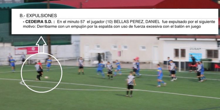 La inexplicable expulsión en el fútbol regional gallego y lo que escribió en el acta: ¿falta al árbitro?