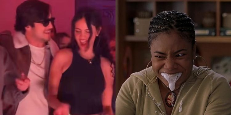 Captan a Eiza González bailándole a Diego Boneta en show de Bad Bunny y Renata Notni no le gusta esto