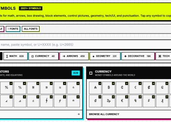 Un generador de fuentes Unicode