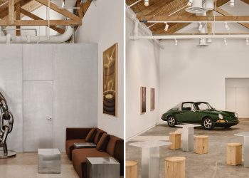 Almacén industrial de Montreal renovado para convertirse en un espacio de arte híbrido y una cafetería.