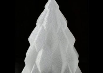 Los físicos imprimieron en 3D un árbol de Navidad de hielo